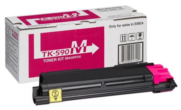 Тонер-картридж Kyocera TK-590M 5 000 стр. Magenta для FS-C2026MFP/ C2126MFP/ C2526MFP/ C2626MFP/ C5250DN, P6026CDN/ P6526CDN (1T02KVBNL0)