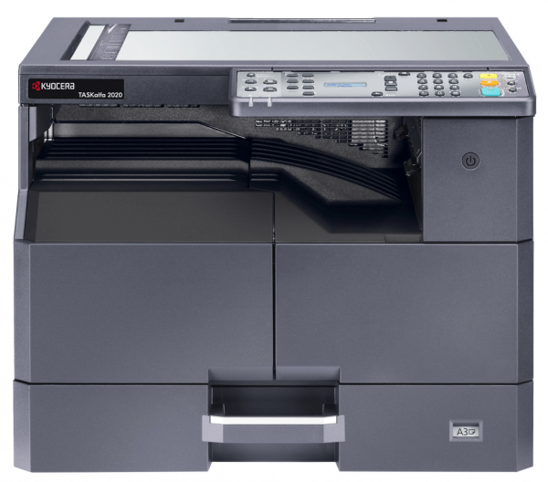 Лазерный МФУ Kyocera TASKalfa 2020 (A3, 20/ 10 ppm А4/ А3, 600 dpi, 256 Mb, USB 2.0, б/ крышки, тонер) (1102ZR3NL0)