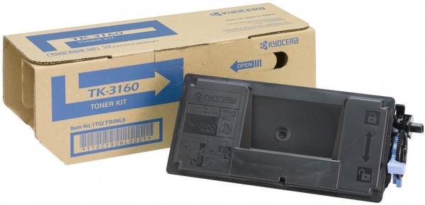 Тонер-картридж Kyocera TK-3160 12 500 стр. для P3045dn/ P3050dn/ P3055dn/ P3060dn/ M3145dn/ M3645dn (1T02T90NL1)
