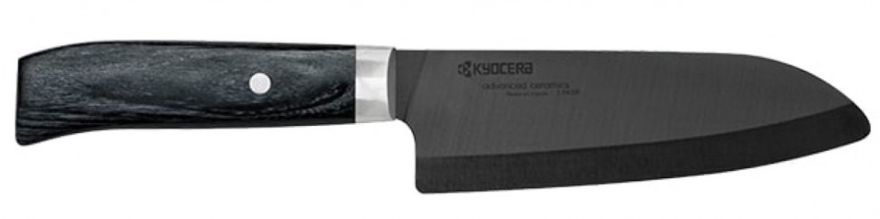 Керамический нож Kyocera-ломтрезка с деревянной ручкой, Сантоку, 14 см, JPN-140BK (ALE020322)