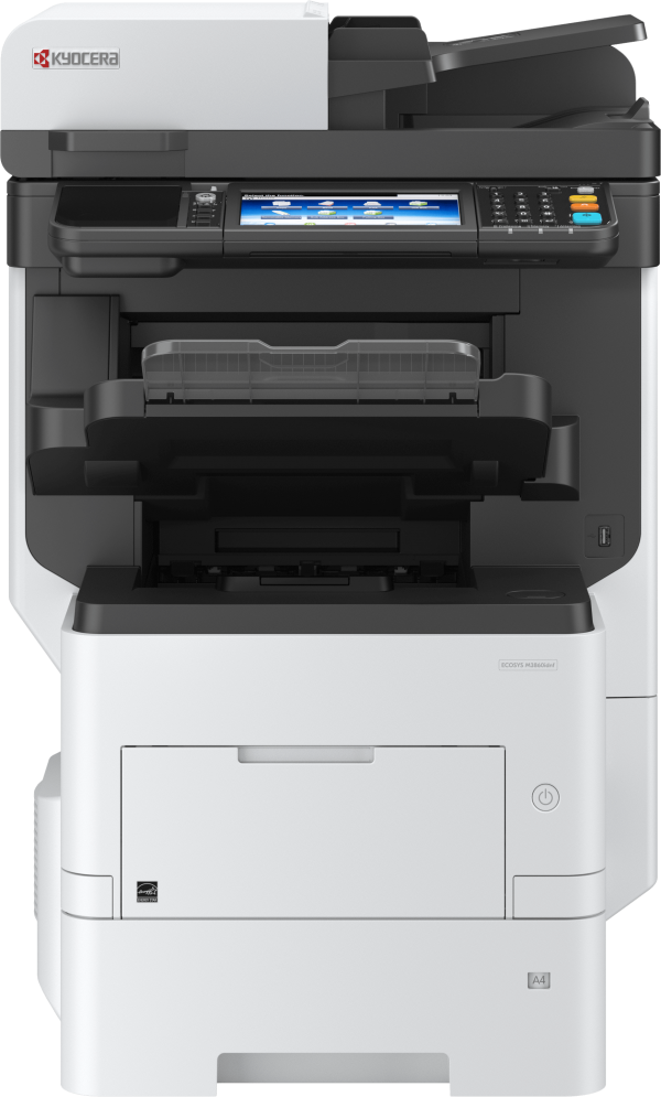 Лазерный МФУ Kyocera ECOSYS M3860idnf (А4, 60 ppm, 1200 dpi, 1 Gb, USB, сеть, touch panel, DSDP, финишер) (1102WF3NL0)