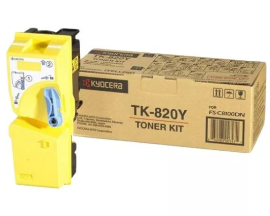 Тонер-картридж Kyocera TK-820Y 7 000 стр. Yellow для FS-C8100DN (1T02HPAEU0)