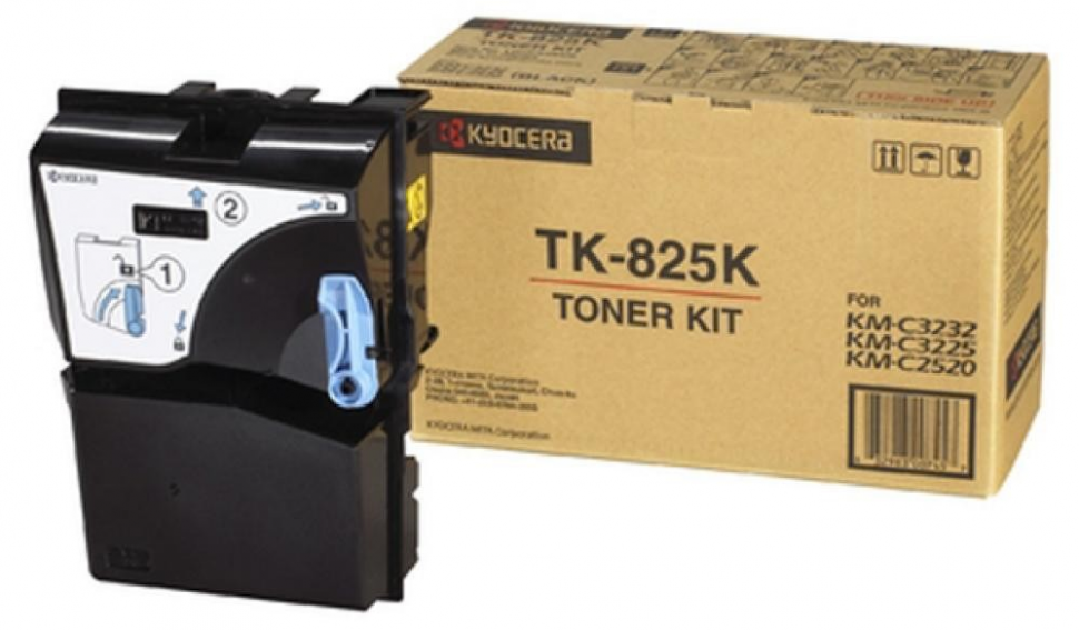Тонер-картридж Kyocera TK-825K 15 000 стр. Black для KM-C2520/ C2525E/ C3225/ C3232/ 3232E/ C4035E (1T02FZ0EU0)