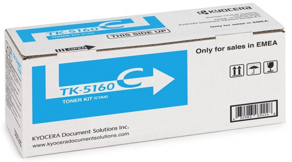 Тонер-картридж Kyocera TK-5160C 12 000 стр. Cyan для P7040cdn (1T02NTCNL0)