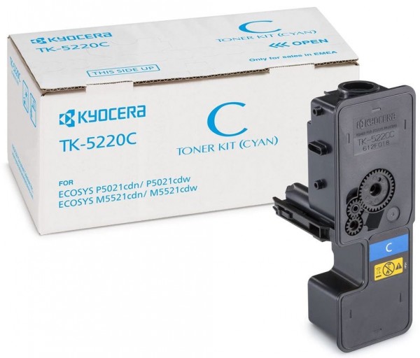 Тонер-картридж Kyocera TK-5220C 1 200 стр. Cyan для P5021cdn/ cdw, M5521cdn/ cdw (1T02R9CNL1)