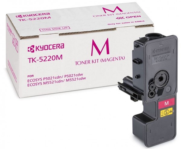 Тонер-картридж Kyocera TK-5220M 1 200 стр. Magenta для P5021cdn/ cdw, M5521cdn/ cdw (1T02R9BNL1)