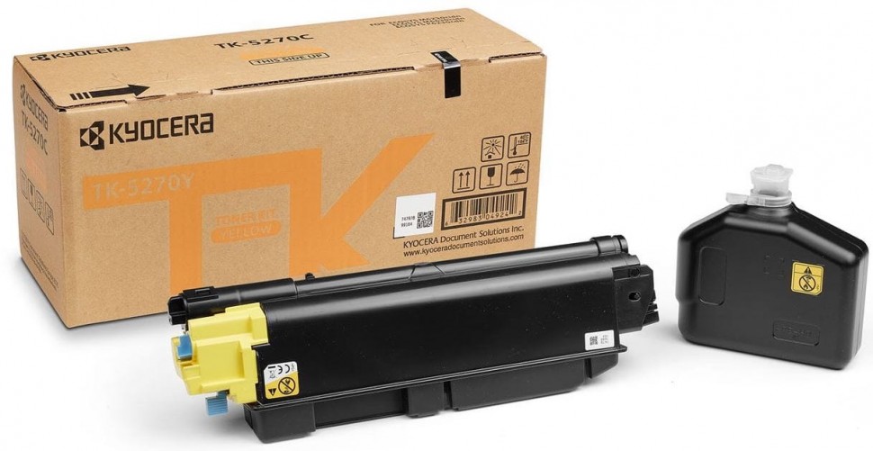 Тонер-картридж Kyocera TK-5270Y 6 000 стр. Yellow для M6230cidn/ M6630cidn/ P6230cdn (1T02TVANL0)